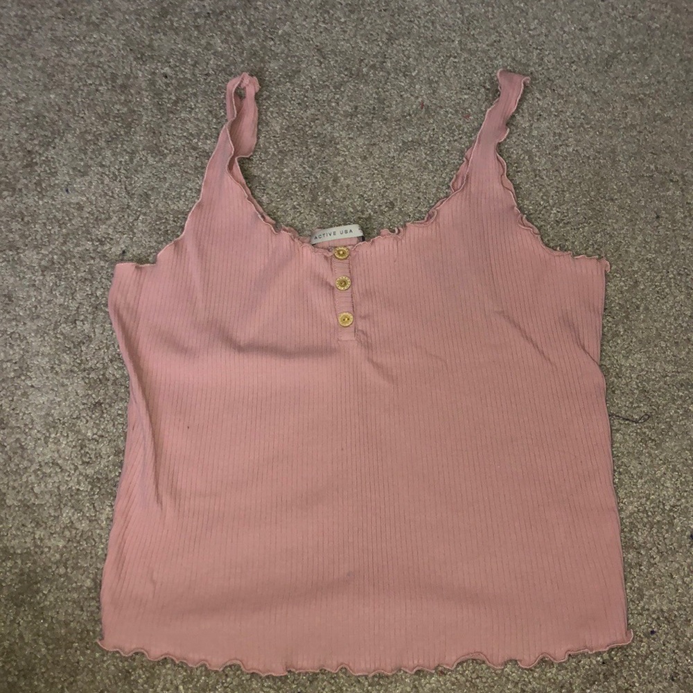Pink crop tank